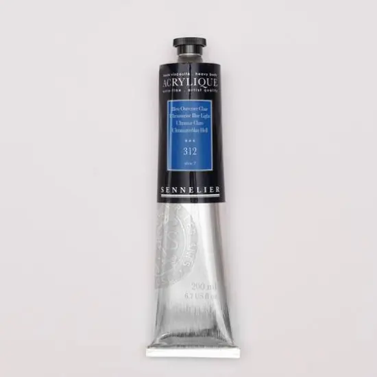 Sennelier Extra Fine Artists' Acrylic Paint, 200mL 312 Ultramarine Blue Light {1}