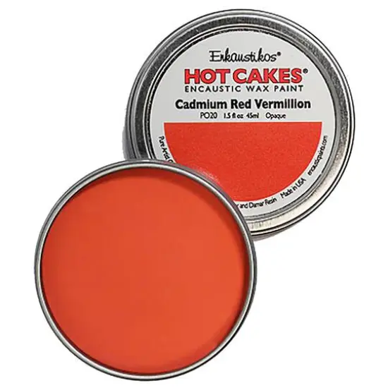 Enkaustikos&reg; Hot Cakes&reg; Encaustic Wax Paint, 1.5oz. Cadmium Red Vermilion {1}