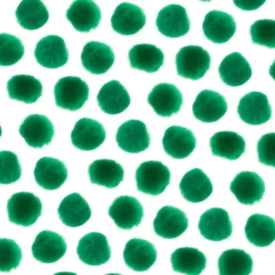John Bead 1/2" Pom Poms, 100ct. Green {1}