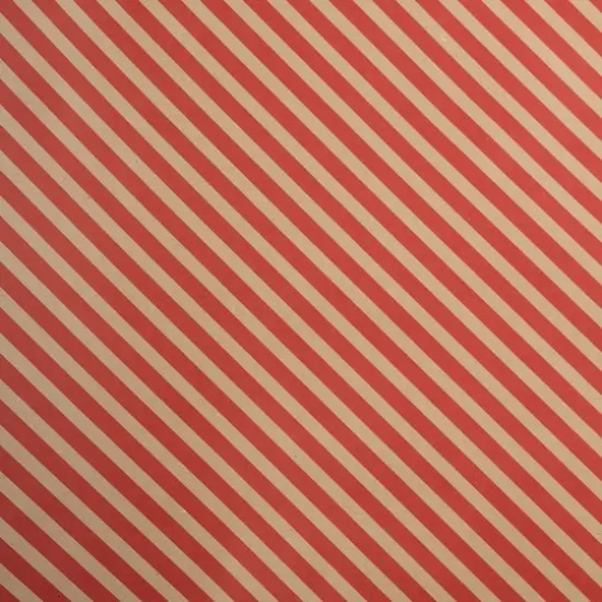 JAM Paper Striped Gift Wrap Brown Kraft and Red {1}