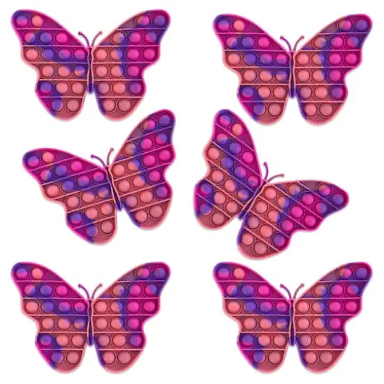 GottaPop Pink Butterfly Pop It Fidget Toy Party Favors, 6ct. {1}