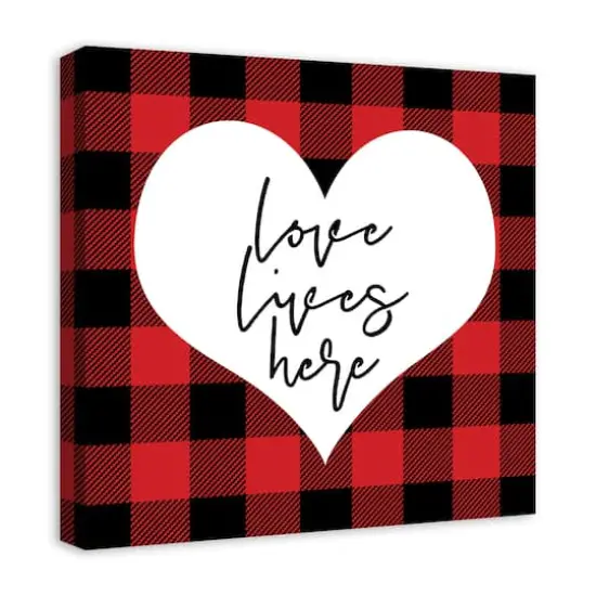 Love Lives Here Canvas Wall Art {3}