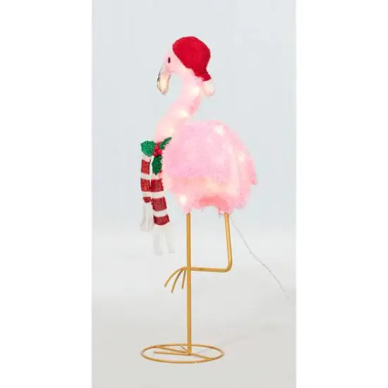 2.5ft. Plush Flamingo Sculpture {3}