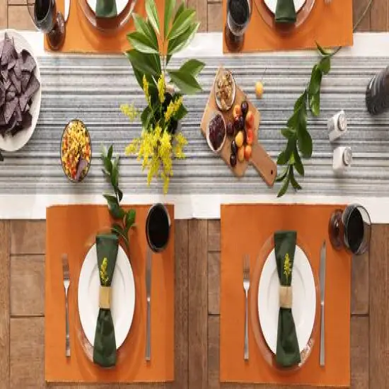 DII&reg; Ribbed Cotton Placemats, 6ct. Pumpkin Spice {6}