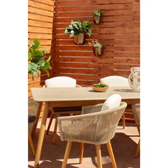 Silver Metal Contemporary Planter Set {7}