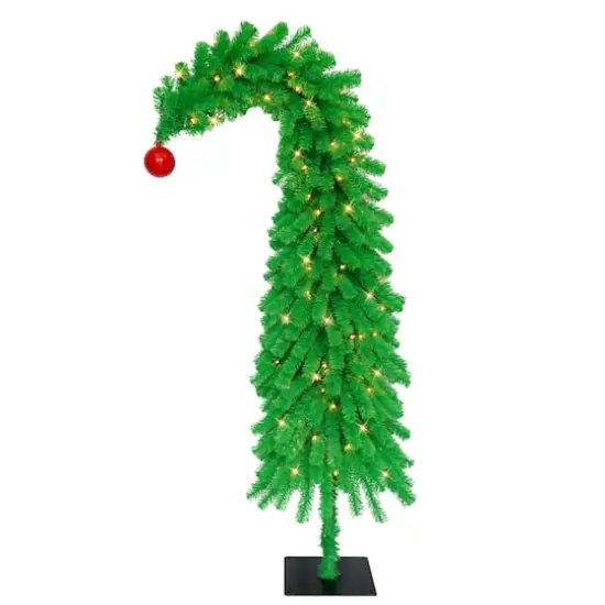 6ft. Pre-Lit Whimsical Artificial Wrapped Christmas Tree, Clear Lights {1}