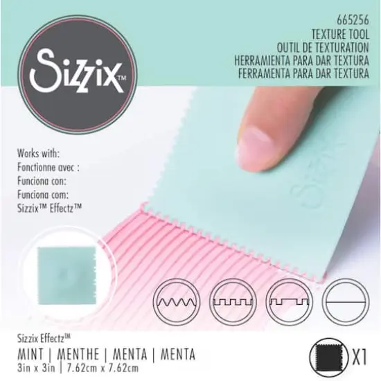 Sizzix&reg; 3" x 3" Mint Texture Tool {4}