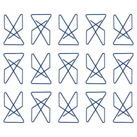 JAM Paper 1.5" Butterfly Clip Paper Clips, 15ct. Dark Blue {4}