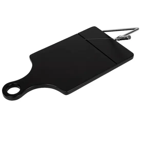 Hello Honey&reg; Black Acacia Wood Cheese Slicer with Stainless Steel End Grain {1}