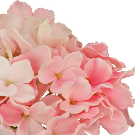 8" Hydrangea in Glass Vase Light Pink {5}