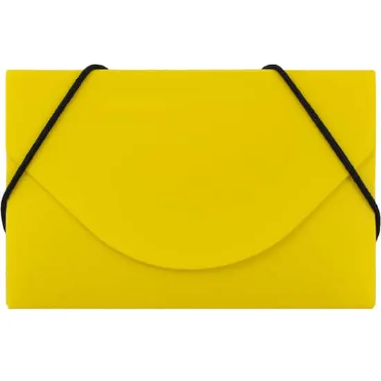 JAM Paper Plastic Business Card Holder Case Yellow Solid {1}
