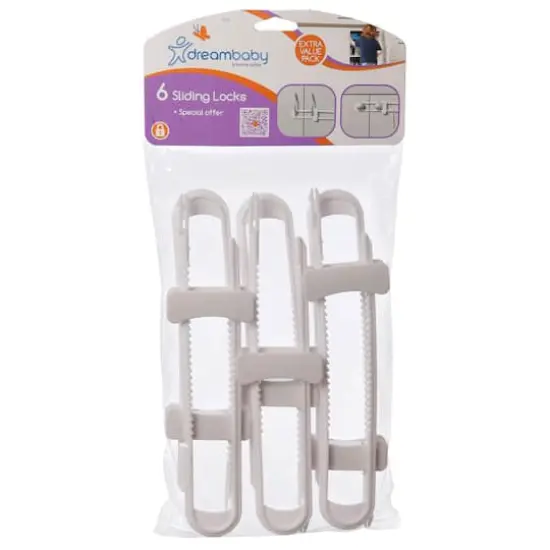 Dreambaby&reg; White Cabinet Sliding Locks, 2 Packs of 6 {4}