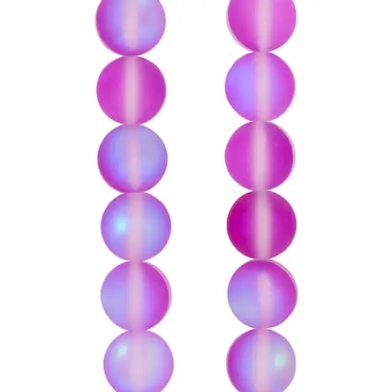 Matte Purple Opal Glass Round Beads, 8mm by Bead Landing&trade; {1}