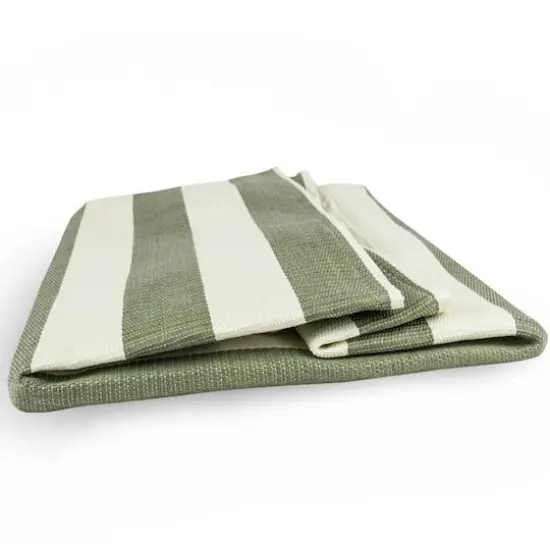 DII&reg; Large Rectangle Stripes Paper Bin Olive Green {6}