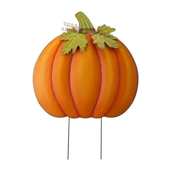 Glitzhome&reg; 39" Fall Pumpkin Metal Yard Stake or Standing D&eacute;cor {1}