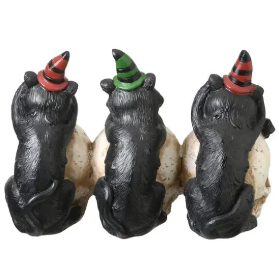 5" EEK Skulls with Black Cats {7}