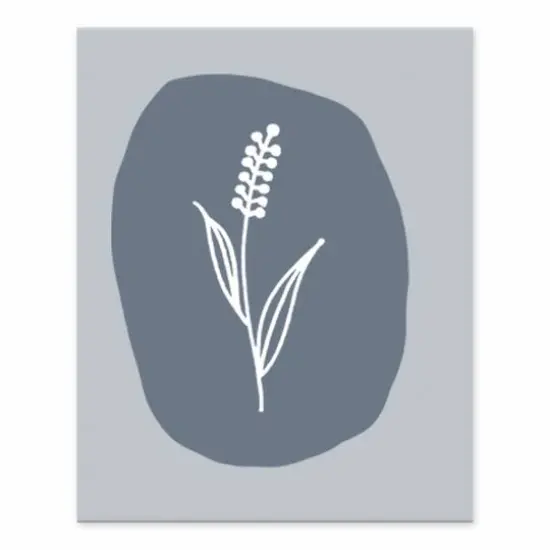 Navy Wheat Stalk Tabletop Canvas {1}