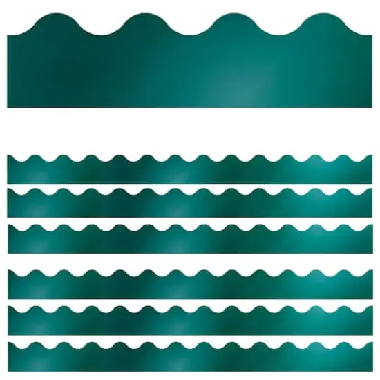 Carson Dellosa Education&reg; Sparkle & Shine Foil Scalloped Border Set, 234ft. Teal {1}