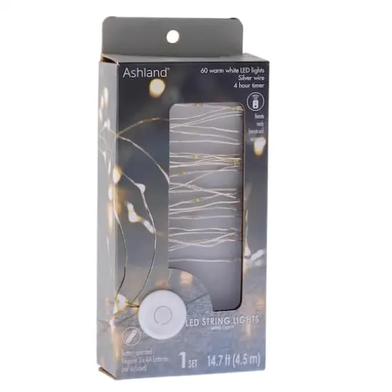 30ct. White LED String Lights by Ashland&trade; {5}