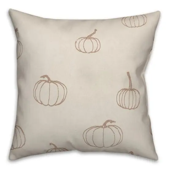 Dusty Rose Mini Pumpkin Pattern Throw Pillow {3}
