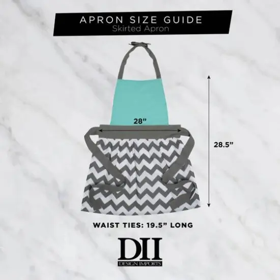 DII&reg; Gingham Print Apron Gray {8}