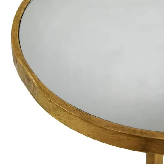 Gold Metal Contemporary Accent Table, 16" x 16" x 24" {4}