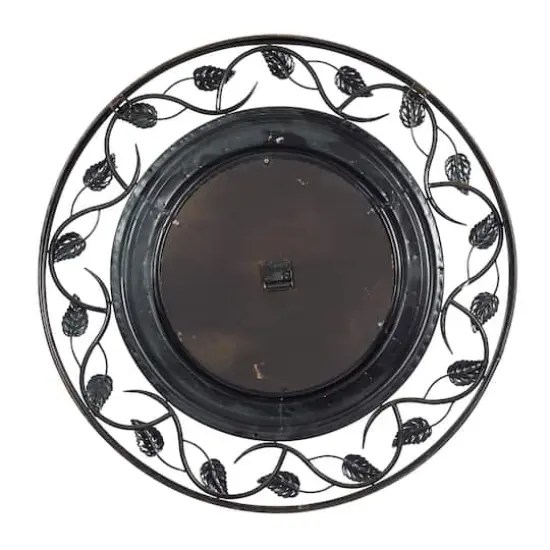 Brown Rustic Metal Wall Clock {8}