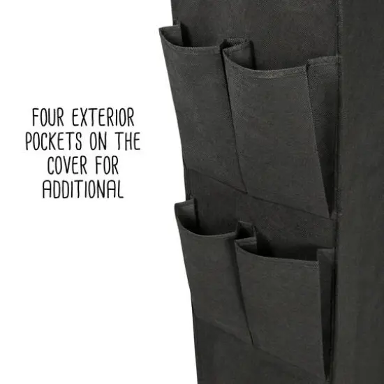 Honey Can Do Black Rolling Shoe Rack & Shoe Rack Cover {10}