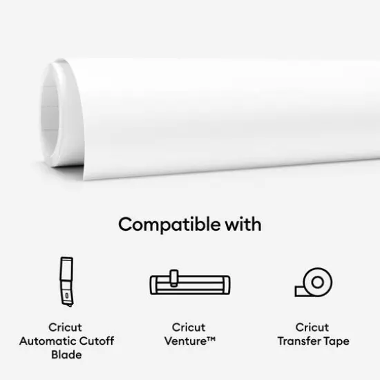 Cricut&reg; 25" Removable Smart Vinyl&trade; White {8}