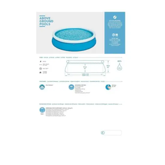 Pool Central&reg; 12 ft. Round Inflatable Easy Set Kids Swimming Pool with Filter Pump {6}