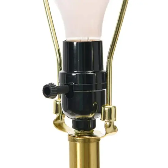 Hello Honey&reg; 2ft. Striped Ceramic & Metal Desk Lamp Blue {6}