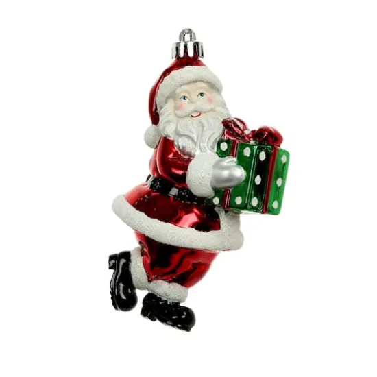 2 Pack 3" Classic Santa with Gift Shatterproof Ornaments by Ashland® {1}