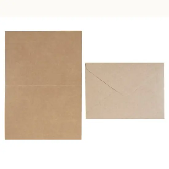 Kraft Folded Cards & Envelopes by Recollections™, 5" x 7" {3}