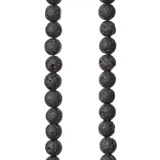 Black Lava Round Beads by Bead Landing&trade;, 6mm {1}