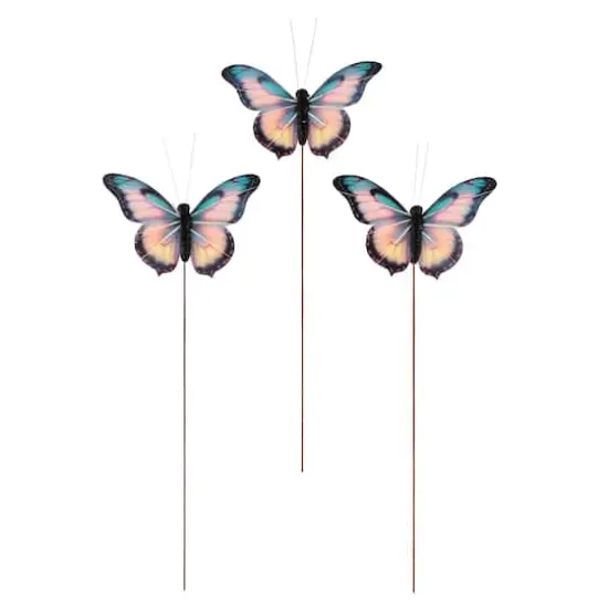 Multicolor Feather Butterflies, 3ct. by Ashland&reg; {1}