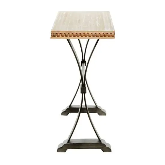 Brown Industrial Wood Console Table, 31" x 51" {3}