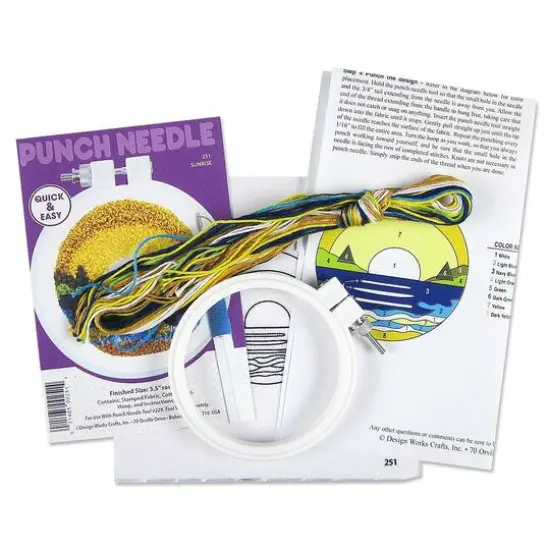Design Works&trade; Round Sunrise Punch Needle Kit {3}
