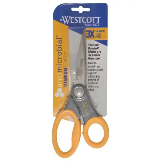 Westcott&reg; 8" Titanium Bonded Scissors with Anti-Microbial Handles {3}