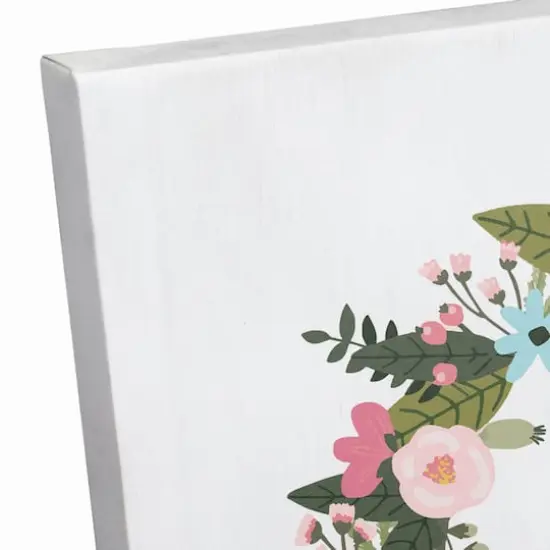 Happy Spring Wreath 16" x 16" Canvas Wall Art {4}