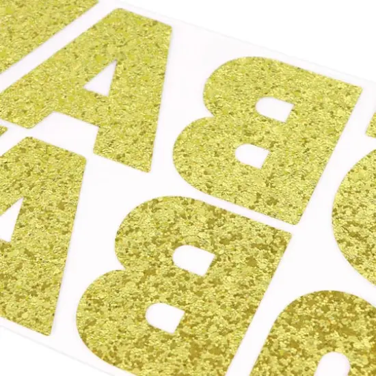 Gold Chunky Glitter Alphabet Stickers by Recollections&trade; {4}