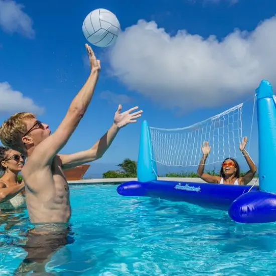 PoolCandy 8.75ft. Giant Floating Volleyball Game Set  {4}