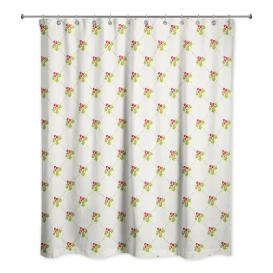 Holly Diamond Pattern Shower Curtain {1}