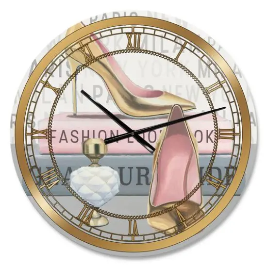 Designart Fashion High Heels III Glam Wall Clock {1}