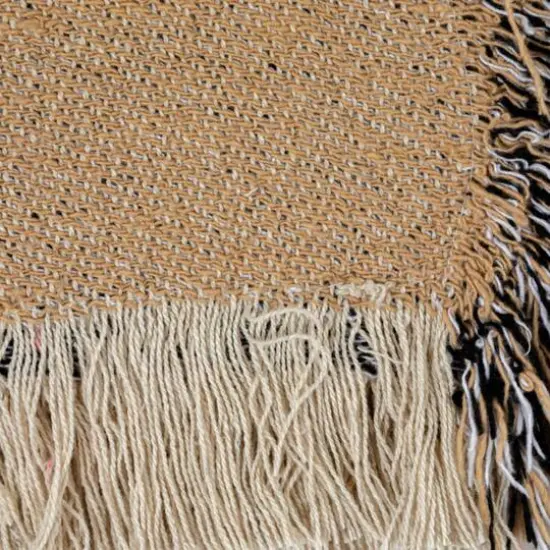 Hello Honey&reg; Multicolor Modern Recycled Cotton Throw Blanket with Print & Fringe {5}