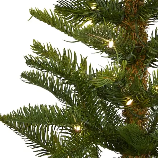 5ft. Pre-Lit Alaskan Alpine Artificial Christmas Tree, Clear LED Lights {4}