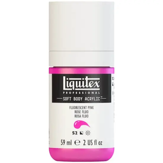 Liquitex&reg; Professional Soft Body Acrylic Bottle, 2oz. Fluorescent Pink {1}