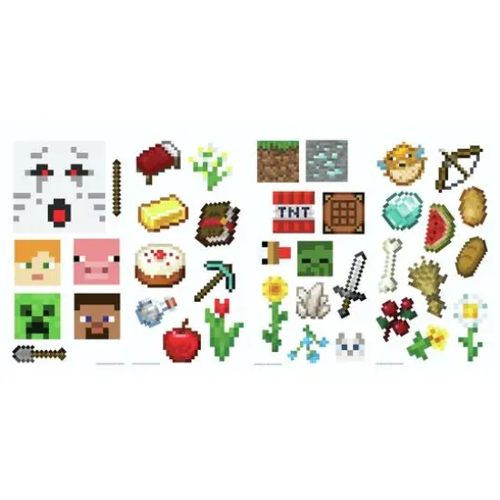 RoomMates Minecraft Peel & Stick Wall Decals {5}