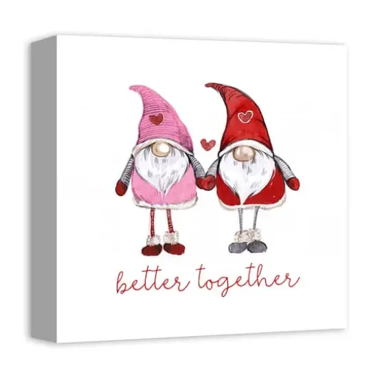 Love Gnomes Better Together 12" x 12" Canvas Wall Art {3}