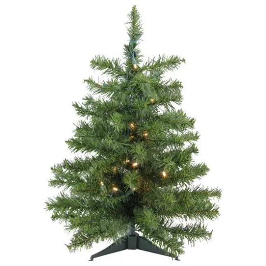 2ft. Pre-Lit Canadian Pine Artificial Christmas Tree, Clear LED Lights {1}