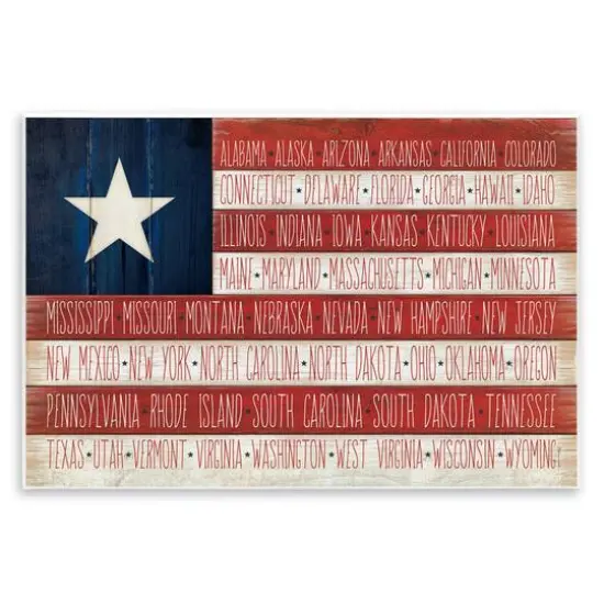 Stupell Industries American Flag with States Wall Plaque Art {1}